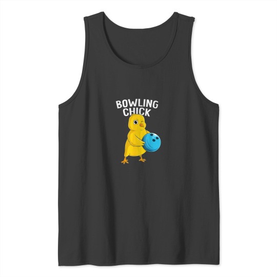 Discover Bowling Chick Funny Women Girls Bowling Cute Tank Tops