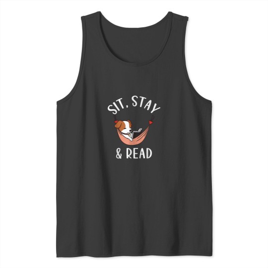 Discover Jack Russell Terrier Sit Stay Read Funny Dog Reading 8914 Tank Tops