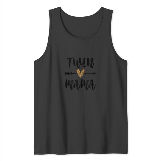 Discover Twin Mama Mothers Day Funny Leopard New Mom Of Twins Tank Tops