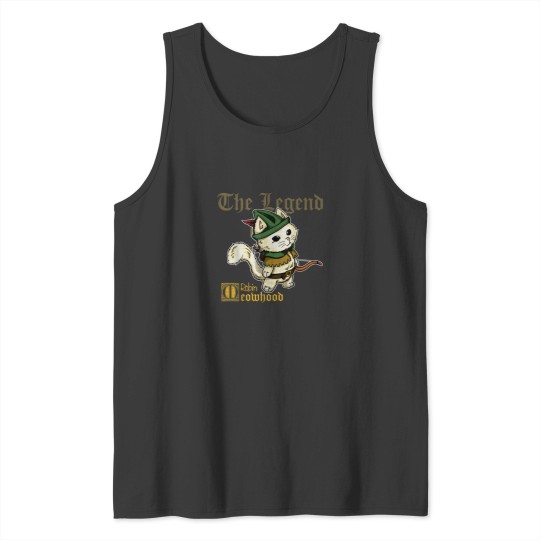 Discover The Legend of Robin Meowhood Archer Cat Tank Tops