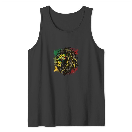 Discover Jamaican Lion Jamaican Rasta Flag Lion Of Judah Reggae Music 4899 Tank Tops