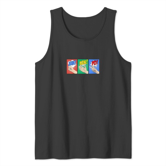 Discover Jan Ken Po Hawaiian Rock Paper Scissors Tank Tops