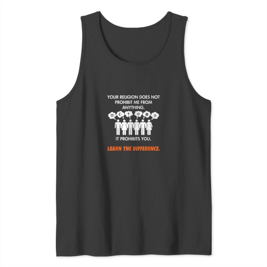 Discover Your Religion Does Not Prohibit It Prohibits You Funny Tank Tops