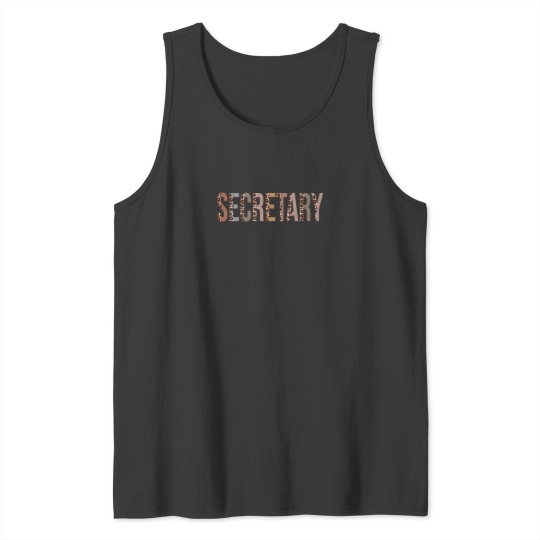 Discover Leopard Secretary Supplies Funny Back to School Tank Tops
