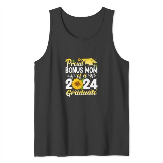 Discover Proud Bonus Mom of a 2024 graduate for family graduation Tank Tops