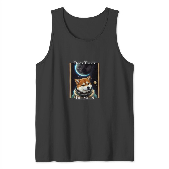 Discover Doge Tarot The Moon Shiba Inu Dogecoin HODL Space Witch Tank Tops