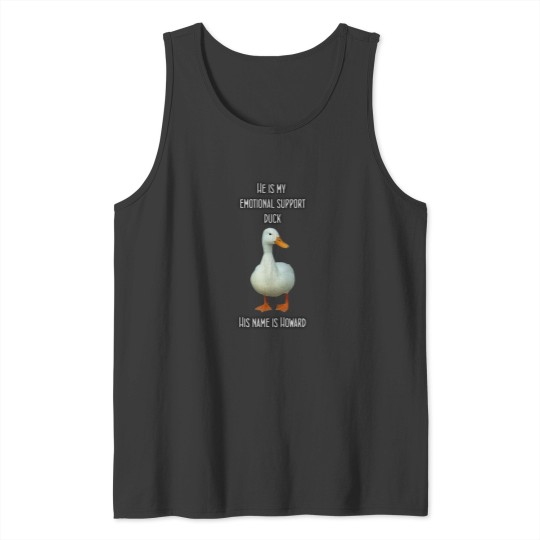 Discover Howard my emotional support duck Fitted Tank Tops