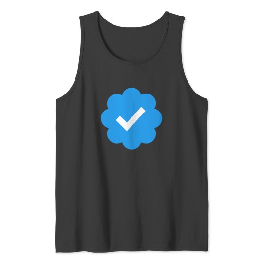 Discover Twitter Verified Blue Check Mark T-Shirt Tank Tops