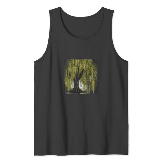 Discover Golden Willow Whispers Active Tank Tops
