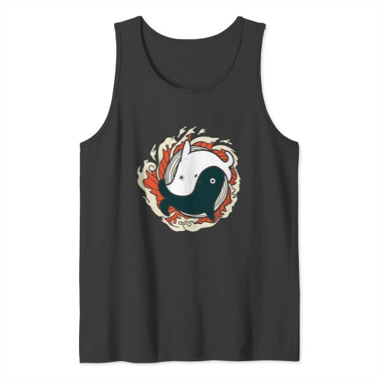 Discover Yin Yang Whales Animal Tank Tops