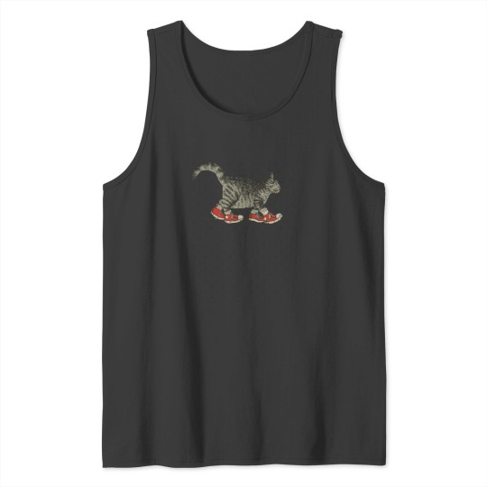 Discover Cat 1981 Sticker Tank Tops