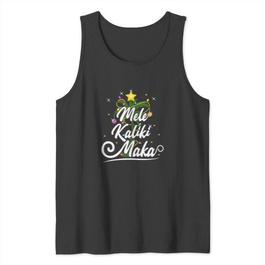 Discover Hawaiian Christmas Tree Mele Kalikimaka Christmas Palm Tree Lights Hawaii Beach Party Tank Tops