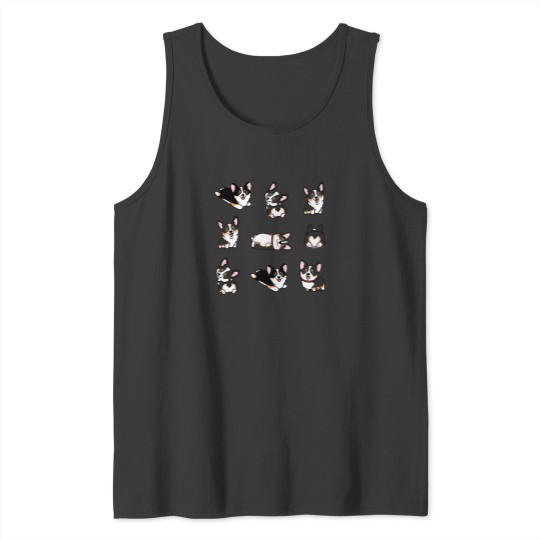 Discover Kawaii Corgi Tri Color Tank Tops