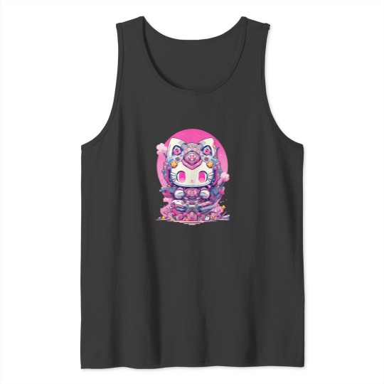 Discover Samurai Kitty - Super Flower Tank Tank Tops