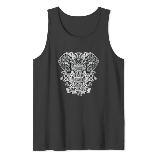 Discover Elephant Mandala Pattern Be Strong Tank Tops