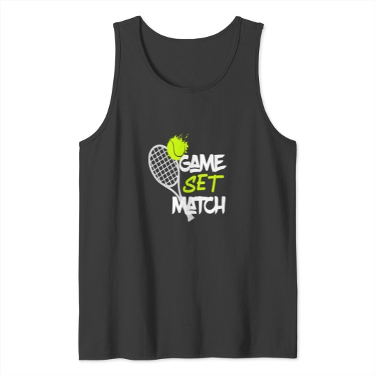 Discover Tennis Game set match design gift for tennis players or fans  Scoop Tank Tops