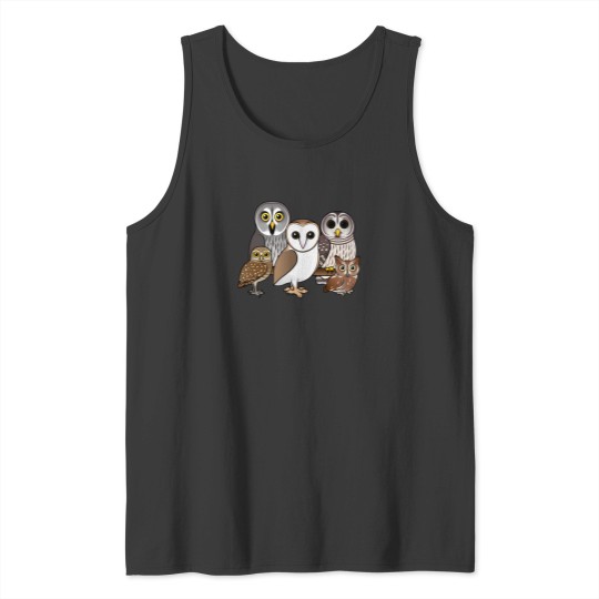 Discover Five Cute Owls By Birdorable Tank Tops