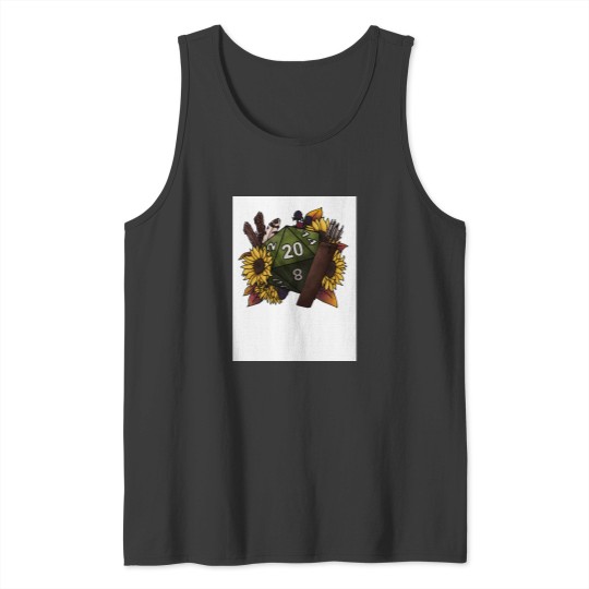 Discover Ranger Class D20 Tabletop Gaming Dice Tank Tops