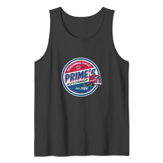 Discover Primes Autoshop Vintages Distressed Style Garage Tank Tops