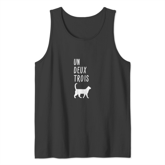 Discover Un Deux Trois Cat Shirt Funny French Teacher Gift Tank Tops
