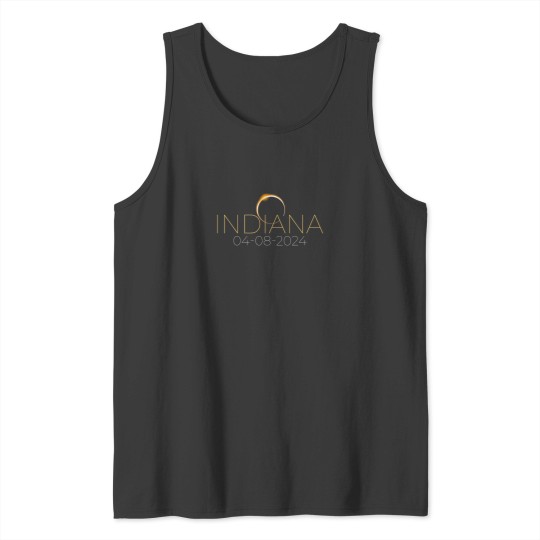 Discover Solar Eclipse 2024 Shirt State Indiana Total Sola Tank Tops