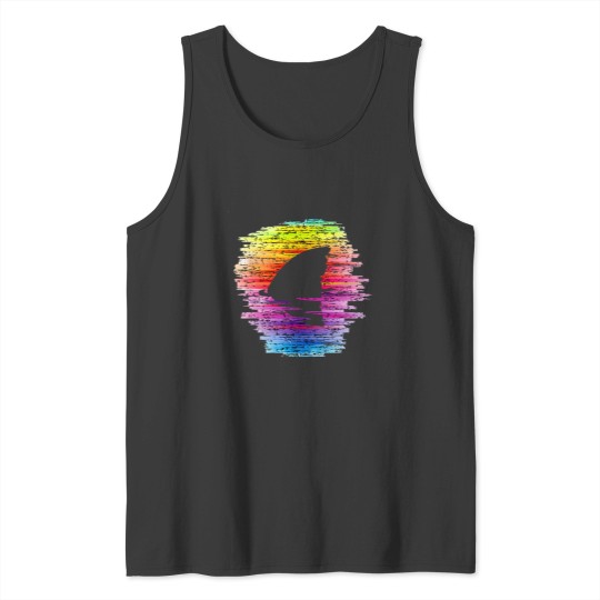 Discover Rainbow Waters Shark Fin Awareness TShirt Tank Tops