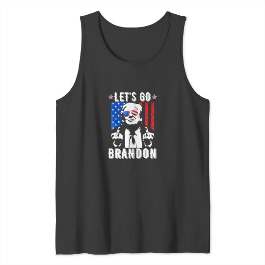 Discover Let’s Go Brandon  Funny Usa Flag Tank Tops