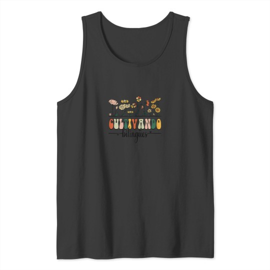 Discover Wild Flowers Cultivando Bilingues Cute Maestra Bi Tank Tops