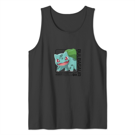 Discover poket mons Bulbasaur Stats Grass Type Kanto Partner 0 Tank Tops