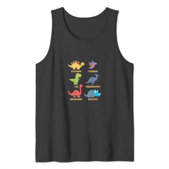 Discover Types Of Dinosaurs Dino Identification Cute Sweet Tank Tops