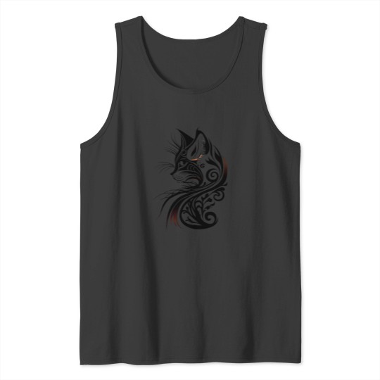 Discover Cute Tribal Cat Tank Tops