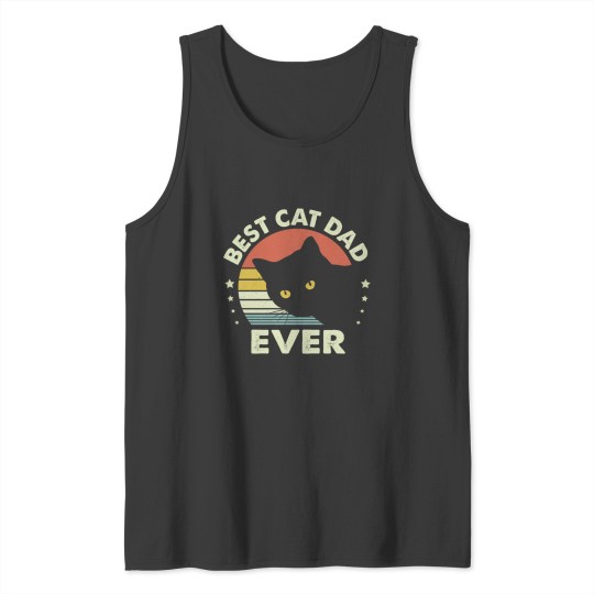 Discover Vintages Best Black Cat Dad Ever  Essential Tank Tops