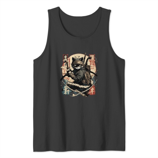 Discover Cat Samurai Classic Tank Tops