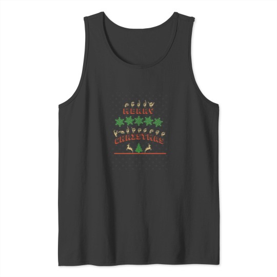 Discover ASL Merry Christmas American Sign Language GIft Tank Tops