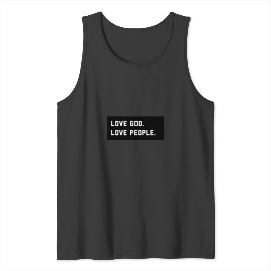 Discover Love God Love People Black Tank Tops