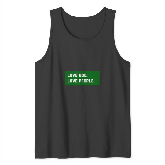 Discover Love God Love People Green Active Tank Tops