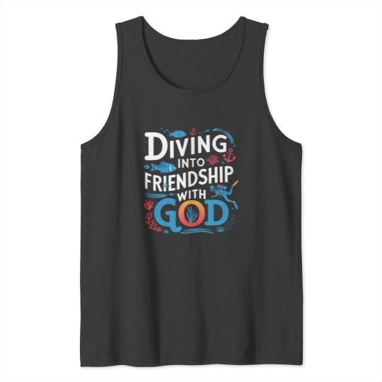 Discover divings Into Friendship God Underwater SCUBAs VBS 2024 Beach Tank Tops