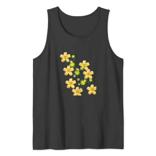 Discover Yellow Floral Design! Classic Tank Tops