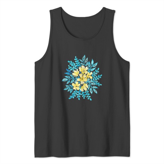 Discover Yellow Blue Wildflower Bunch Classic Tank Tops