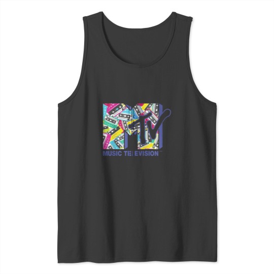 Discover Mademark x MTVs The  MTVs Logo with the 80s tapes Zip Tank Tops