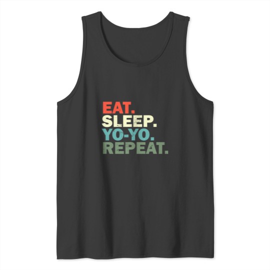 Discover Funny YOYO Lover Eat Sleep YOYO Repeat Tank Tops
