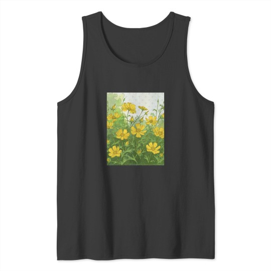 Discover Golden Cosmos Bloom Classic Tank Tops