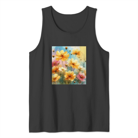 Discover Yellow Cosmos Flower  Premium Tank Tops