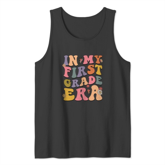 Discover Groovy In My First Grade Era Back To School Teachers Kids Tank Tops