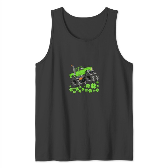 Discover Boys St Patricks Day Toddler Lucky Monster Truck Tank Tops