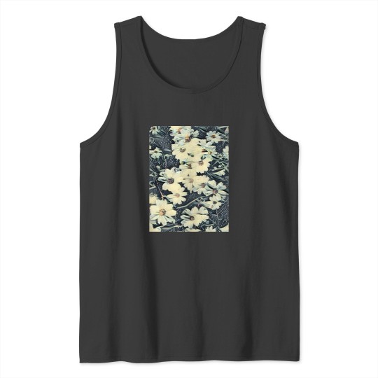 Discover Nostalgic White Flowers Classic Tank Tops