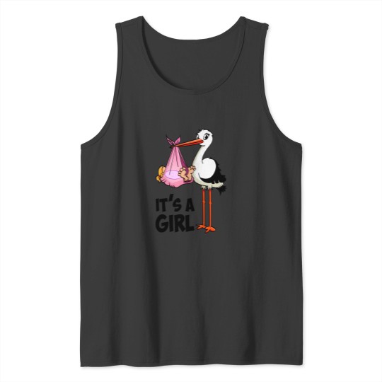 Discover Its A Girl The Pink Stork And The Ba Tank Tops
