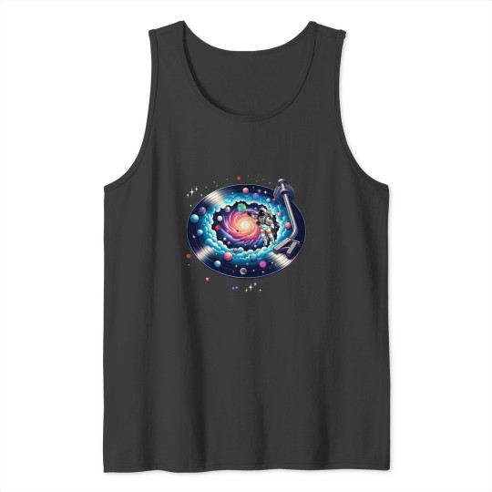 Discover Cosmic Sound, galaxy in a vinyl record Classic Tank Tops