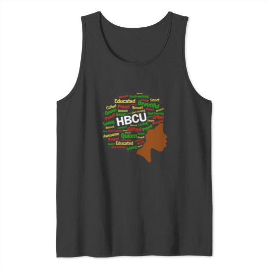 Discover Women HBCU Grad Afro History Girls Historical Black College Tank Tops