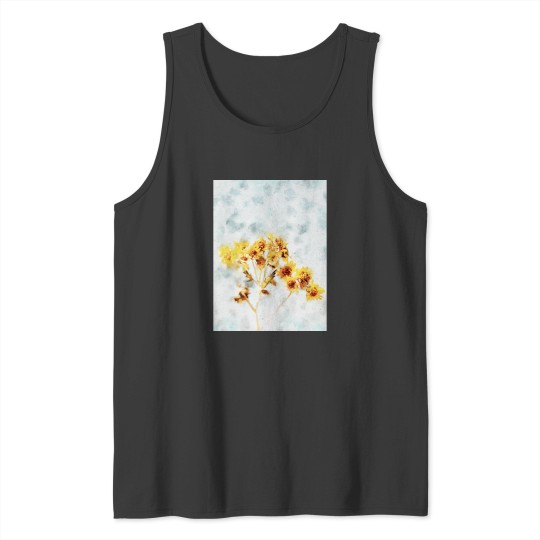 Discover Yellow Flowers Watercolor Long Tank Tops